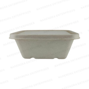 1000ml Bagasse Global Rectangle Container with Lid