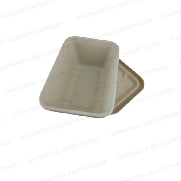 1000ml bagasse global rectangle container with lid c