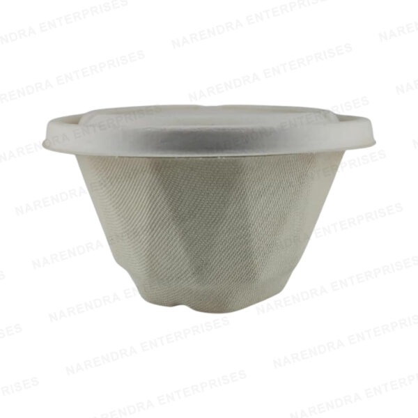 1000ml bagasse kohinoor bowl with lid a