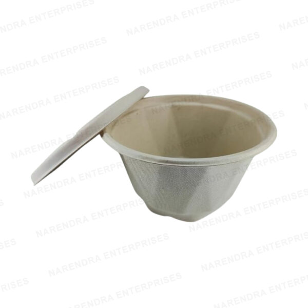 1000ml bagasse kohinoor bowl with lid c