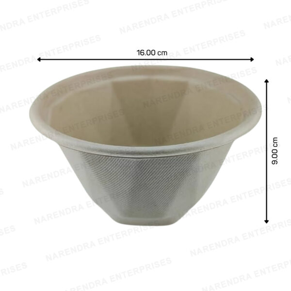 1000ml bagasse kohinoor bowl with lid d