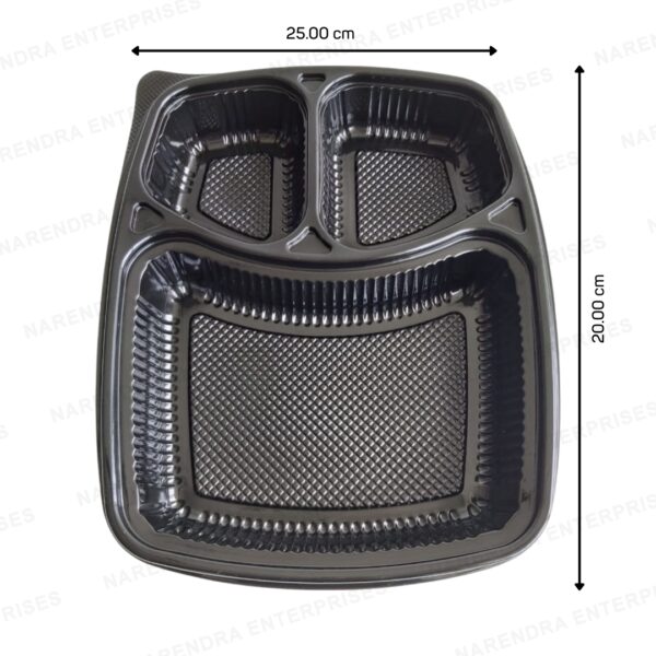 3 cp xl plastic meal tray b