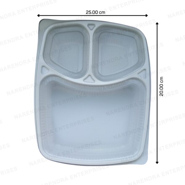 3 cp xl plastic meal tray d