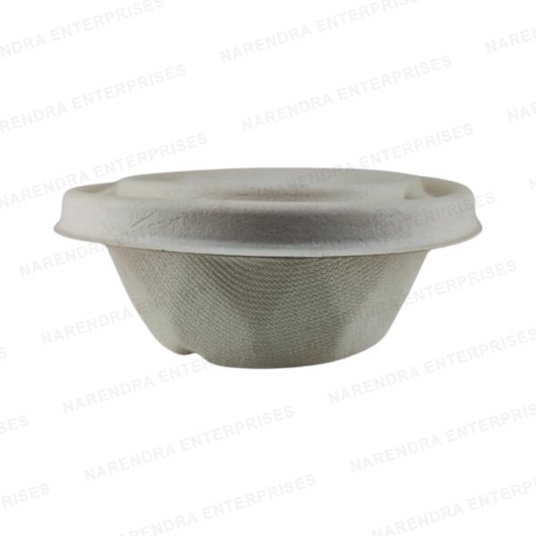 350ml bagasse kohinoor bowl with lid a