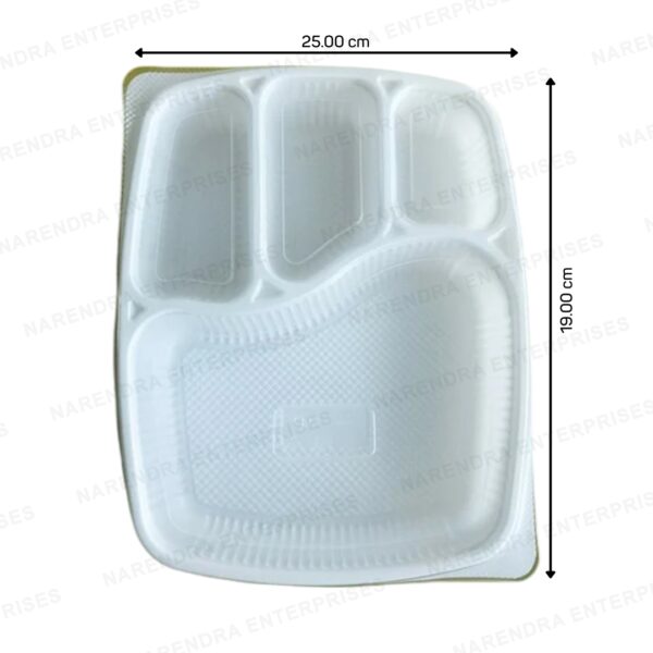 4 cp plastic meal tray d