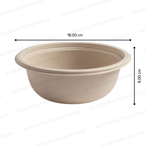 500ml bagasse anti leak bowl with Lid d
