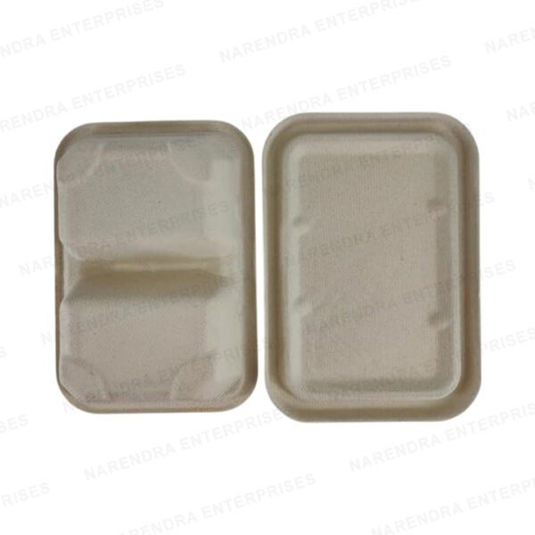 550ml 2cp bagasse global rectangle container with lid c
