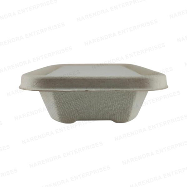550ml Bagasse Global Rectangle Container with Lid - Image 3