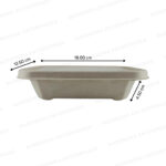 550ml Bagasse Global Rectangle Container with Lid - Image 4