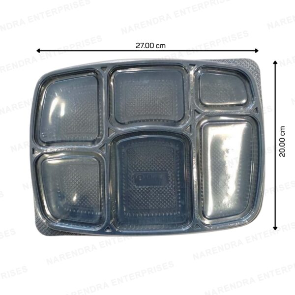 6 cp plastic meal tray b