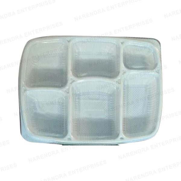 6 cp plastic meal tray c
