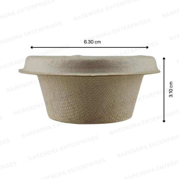 60ml bagasse dip bowl with lid d