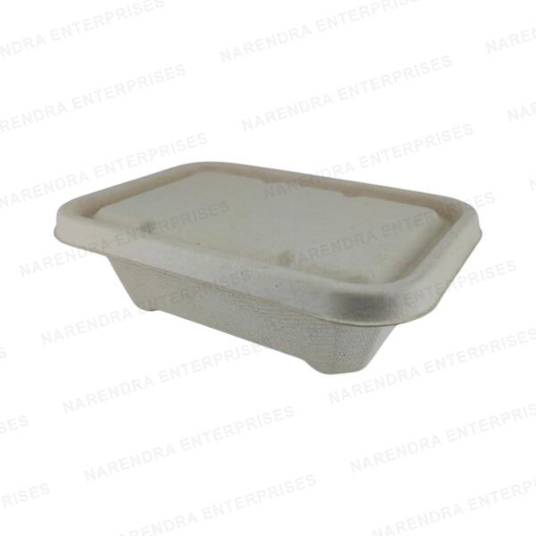 650ml bagasse global rectangle container with lid a