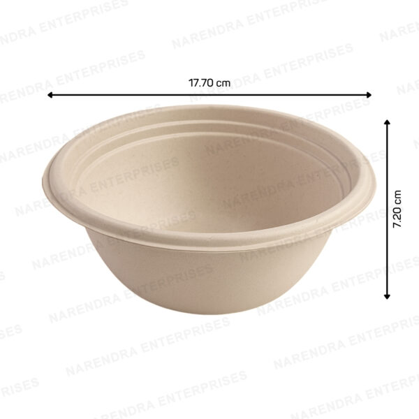 750ml bagasse anti leak bowl with lid e