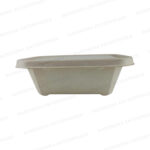 750ml Bagasse Global Rectangle Container with Lid - Image 4