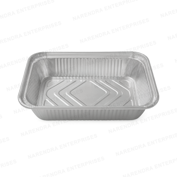 1000 ML Rectangluar Aluminium Container - Image 1