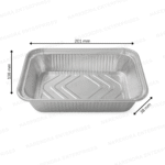 1000 ML Rectangluar Aluminium Container - Image 3