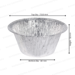 140 ml Round Aluminium Muffin Container - Image 3