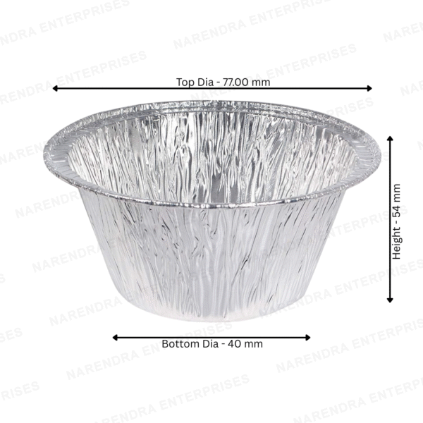 140 ml Round Aluminium Muffin Container - Image 3