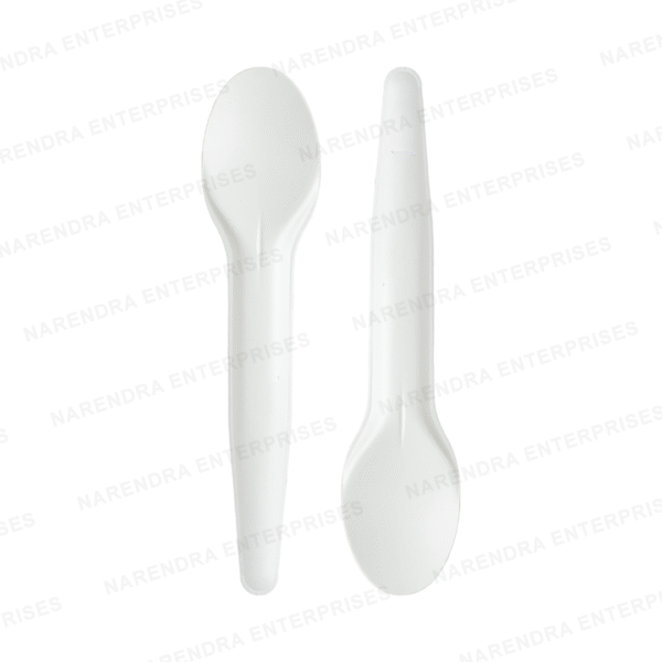 160 MM White Paper Spoon - Image 1