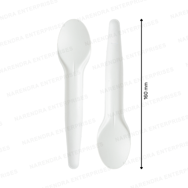 160 MM White Paper Spoon - Image 2