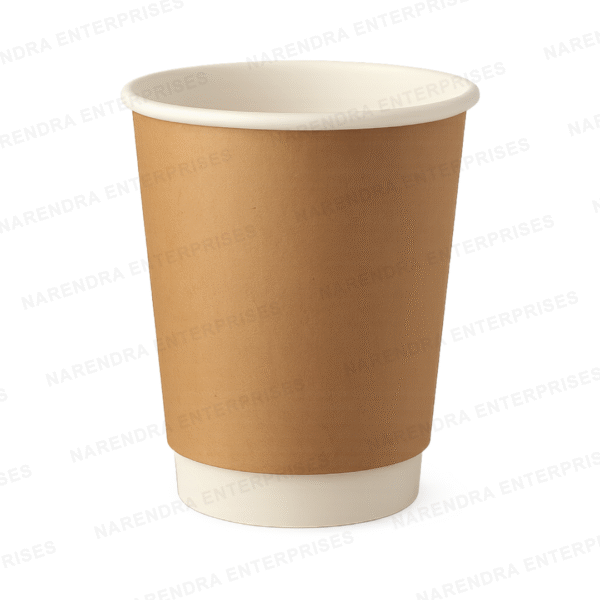 210 ML Double Wall Kraft Paper Glass - Image 1