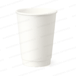 210 ML Double Wall White Paper Glass