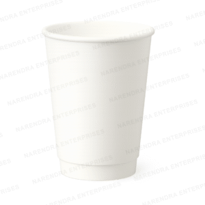 210 ML Double Wall White Paper Glass