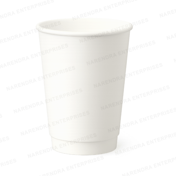 210 ML Double Wall White Paper Glass - Image 1