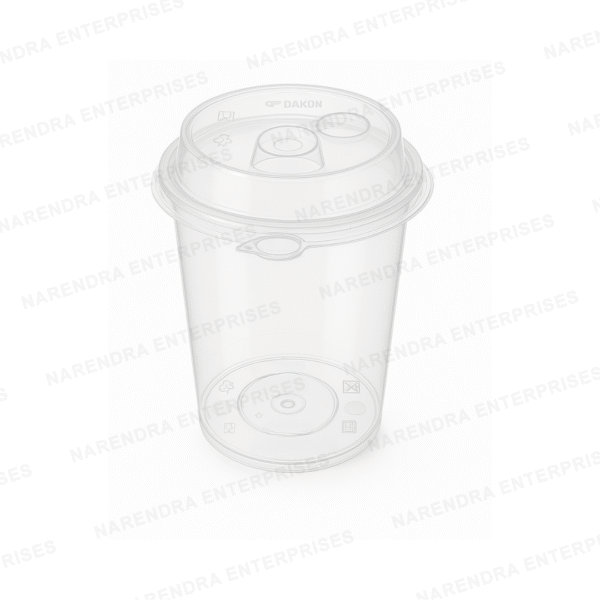 250 ML Plastic Glass With Lid - Image 1