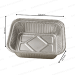 250 ML Rectangluar Aluminium Container - Image 3