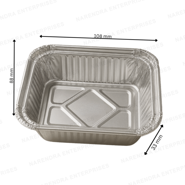 250 ML Rectangluar Aluminium Container - Image 3