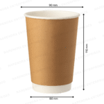 360 ML Double Wall Kraft Paper Glass - Image 2