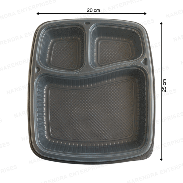 3 CP XL Plastic Meal Tray - Image 2