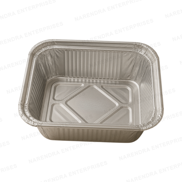 450 ML Rectangluar Aluminium Container - Image 1