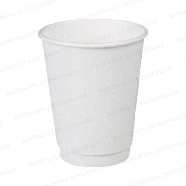 480 ML Double Wall White Paper Glass - Image 1