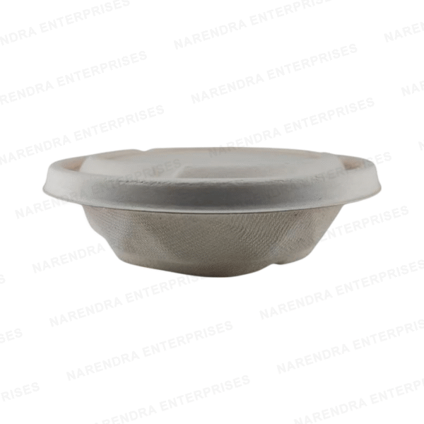 500ml Bagasse Kohinoor Bowl with Lid - Image 1