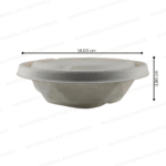 500ml Bagasse Kohinoor Bowl with Lid - Image 3
