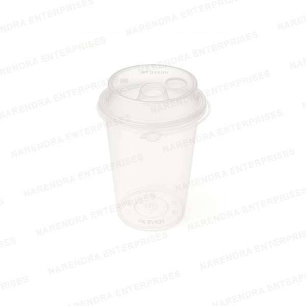 500 ML Plastic Glass With Lid - Image 1