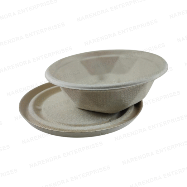 600ml Bagasse Kohinoor Bowl with Lid - Image 4