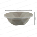 600ml Bagasse Kohinoor Bowl with Lid - Image 5