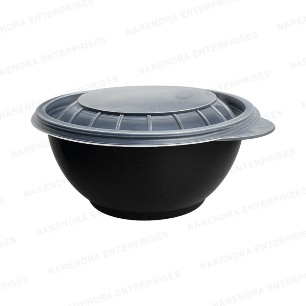 650 ML Plastic Rice Bowl with Lid - Image 1