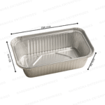 660 ML Rectangluar Aluminium Container - Image 3
