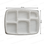 6 CP Plastic Meal Tray - Image 5
