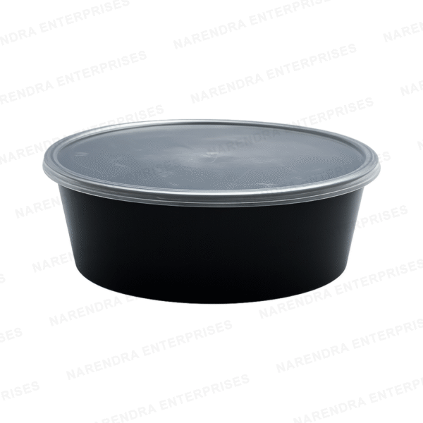 750 ML Round Flat Dev Plastic Container - Image 1