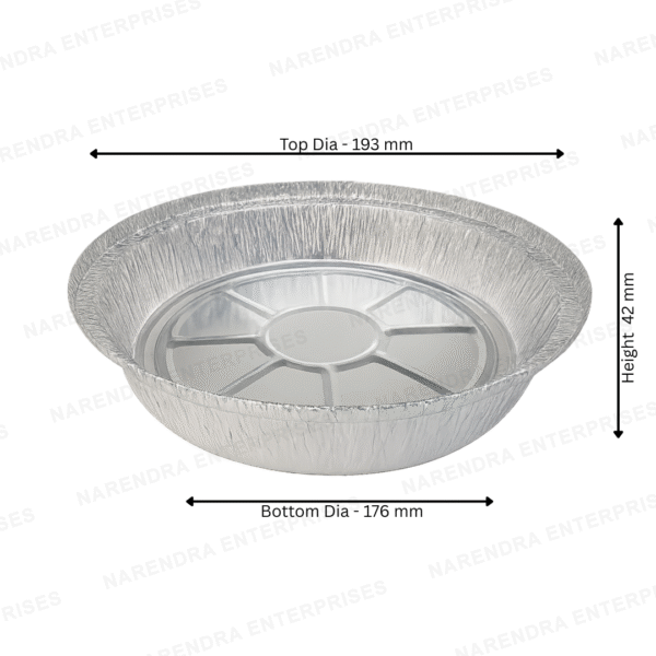 8 Inch Rround Aluminium Container - Image 3