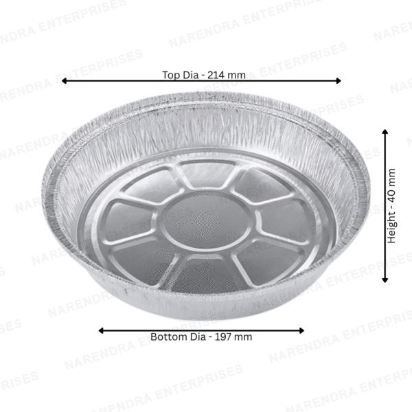 9 Inch Rround Aluminium Container - Image 3