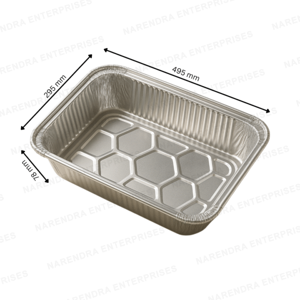Full Deep ( 9000 ML) Rectangluar Aluminium Container - Image 3