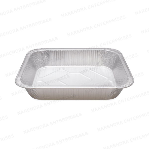 Half Deep ( 3200 ML) Rectangluar Aluminium Container - Image 1