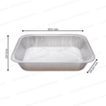 Half Deep ( 3200 ML) Rectangluar Aluminium Container - Image 3